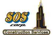 SOS Corp. Construction Services Logo